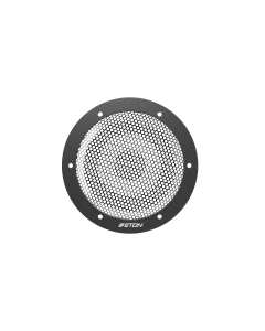 ETON GR8 HG High End speaker grille in step design with solid CNC turned aluminum mounting ring. 
